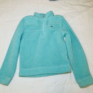 Vineyard Vines Turquoise Fleece Quarter-Zip